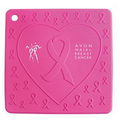 Pink Ribbon Silicone Trivet